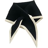 Caissip Knitted Triangle Scarf for Women Y2K Fashion Neckerchief Decoration Shawl Wraps Cape Soft Warm Scarves Neck Warmer
