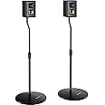 Perlegear Speaker Stand Pair, 28” to 38” Height Adjustable Surround Sound Speaker Stands for Small Bookshelf, Satellite Speakers, and Studio Monitors up to 5lbs, Tool-Free Floor Speaker Stand, PGSS11