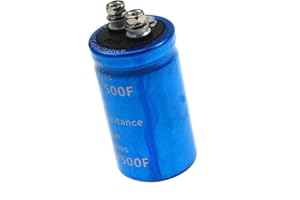 RELAND SUN 2.7V 500F Farad Capacitor Ultracapacitor 500 Capacitance Vehicle Rectifier Low ESR Super Capacitor High Frequency for Car (2.7V 500F Bolt Type)