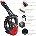 COZIA DESIGN Snorkel Mask - Full Face Snorkel Mask, 180° Panoramic View Scuba Mask, Anti Fog and Anti Leak Snorkeling Gear, Carrying Bag & Earplugs Included