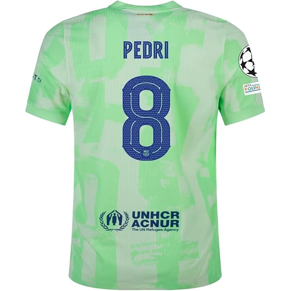 Amazon.com : Pedri #8 Green 3rd Kit Soccer Jersey for Men Fan