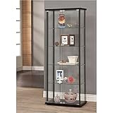 BOWERY HILL 5 Shelf Contemporary Glass Curio