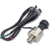5 PSI Pressure Transducer, 1/8 NPT 5V Sender | for oil fuel water, pressure sensor transmitter, fit check 1/8 NPT thread and PSI range