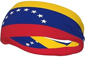 ROSIHODE Cute Venezuela Flag Running Headbands for Men Women Venezuelan Sports Sweatbands Hairband for Basketball, Yoga, Workout