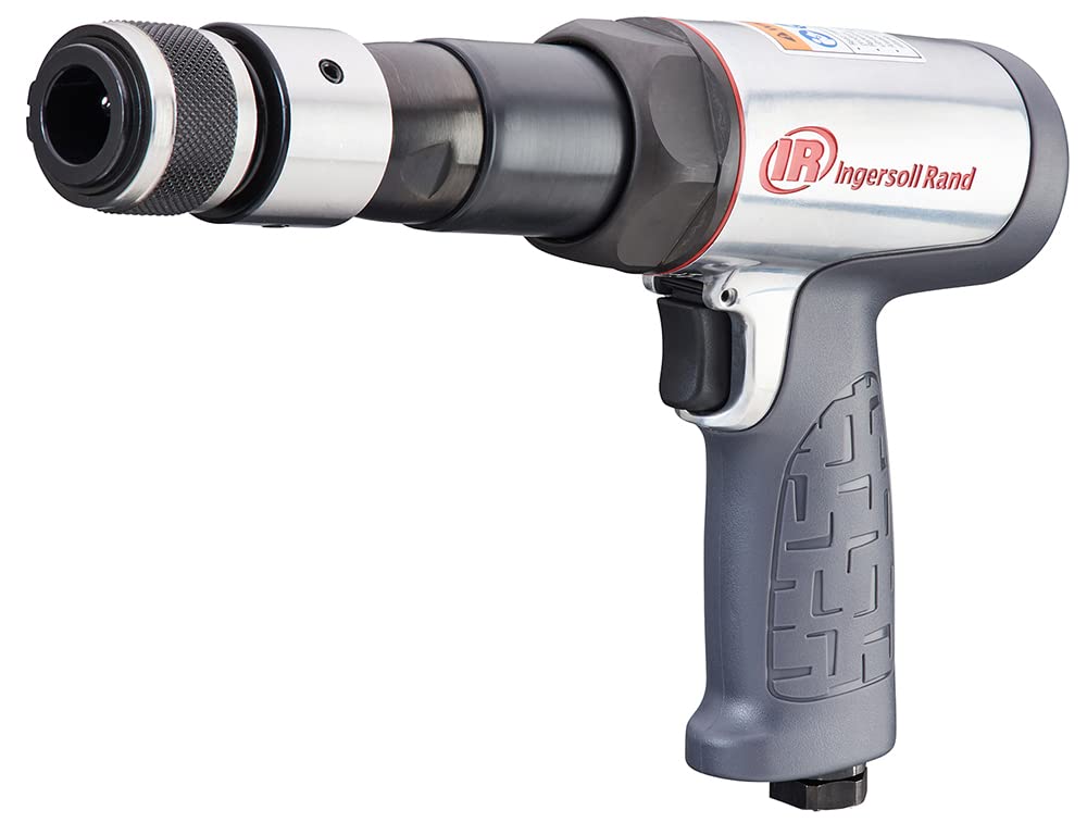 Ingersoll Rand 119MAX Long-Barrel Air Hammer, Quick Change Retainer, Anti Vibration Power Tool, Comfort Grip, Lightweight, Gray
