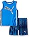 PUMA Little Boys' Toddler Active Tank and Short Set, Blue, 2T