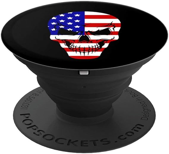 Amazon Com Skull Patriotic American Flag Red White Blue Stars