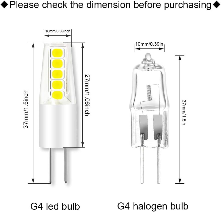 LED G4 Bulb Bi-Pin Base,12V G4 LED Bulb 2W 20W Halogen Replacement - Image 4