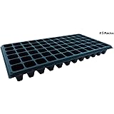 HONGVILLE Propagation Kit Plant Growing Seedling Starter Mini Greenhouse 72 Cell Insert Tray, for Seedlings, Indoor Gardening, Growing Microgreens, Wheatgrass & More (5-Pack)