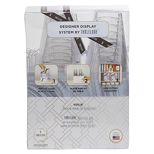 WNA 20 Piece Tableluxe Cups with Swizzle Sticks, Clear