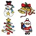 Benvo 12 Pack Christmas Decorations Holiday Window Clings Stickers Include Cute Santa Claus, Snowman, Christmas Tree, Bells, Snowflake, Candy Cane for Window Decor Xmas Festive Decorations