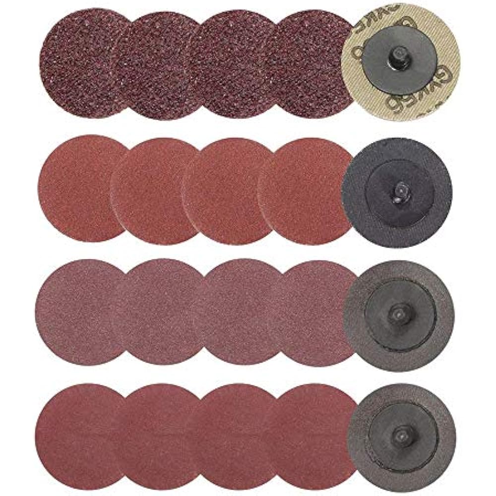 40Pcs 2inch Quick Change Roll Lock Sanding Dics Roloc Discs Assortment