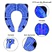 Portable Potty Seat for Toddler Travel, Folding Large Non-Slip Silicone Pads Travel Potty Seat for Toddler, Recyclable Toilet Training Seat Cover with Carry Bag (Blue, 01)