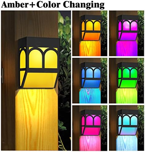 Solar Powered Color Changing Mount Light Outdoor Landscape Garden Yard Fence Warm (1)