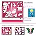 Toysical Kids Stencils Set for Girls | 55 Pc Drawing Art N Crafts Set with Non-Slip Clips in Travel Case | Best Birthday & Christmas Gift for Ages 3, 4, 5 & 6 Year Old Toddlers & Children