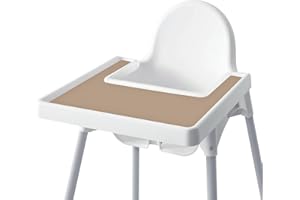 MINTLYFE High Chair Placemat for IKEA Antilop Baby High Chair, Silicone Placemats, High Chair Tray Finger Foods Placemat for Boys and Girls, Babies, Toddlers (Natural)