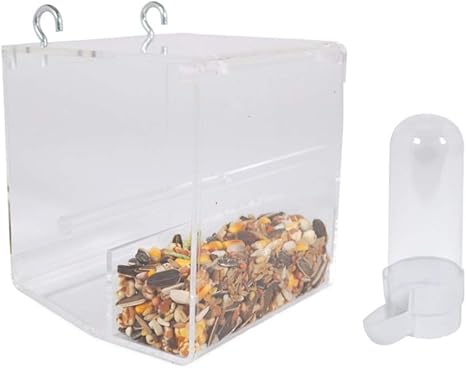 Amazon Com Kinekulle No Mess Bird Feeder For Cage With Hooks