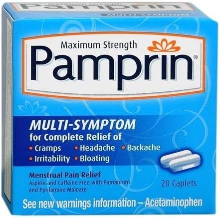 Pamprin Multi-Symptom Caplets 20 CP - Buy Packs and SAVE (Pack of 5)