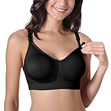 Gratlin Women's Comfort Support Maternity Wirefree Seamless Nursing Bra Black XL