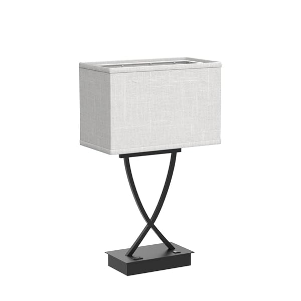 OYEDIS 3-WAY DIMMABLE TOUCH CONTROL MEDIUM TABLE LAMP WITH TYPE C/USB CHARGING PORT AND 1 AC OUTLET WHITE SHADE 21.38″ BEDSIDE NIGHTSTAND LAMP FOR BEDROOM LIVING ROOM OFFICE AND HOTEL BULB INCLUDED