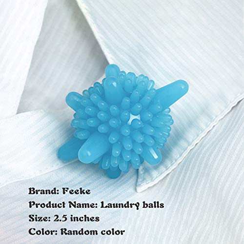 image for Feeke Dryer Balls, Eco Friendly Laundry Balls Colorful Reusable Dryer 