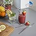 Stainless Steel Metal Reusable Straws - Set of 4 Stainless Steel Cleaning Brush Included Tumbler Straws Drinking Reusable Straw Eco Friendly Cold Beverage Steel Straws For Tumbler Cups