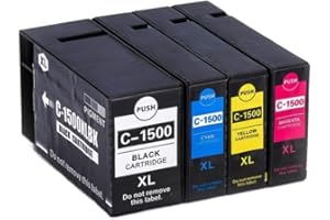 Ink Cartridge PGI1500 PGI1500XL PGI-1500XL Compatible with MAXIFY MB2050 MB2150 MB2350 MB2750 Printer(BKCMY-4COLOS)