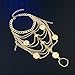 ZHENHUI 1 Pair Boho Vintage Silver Tone Gold Tone Coin Blessing Symbol Tassel Indian Anklets Foot Jewelry 2 Pcs (Gold Coin)