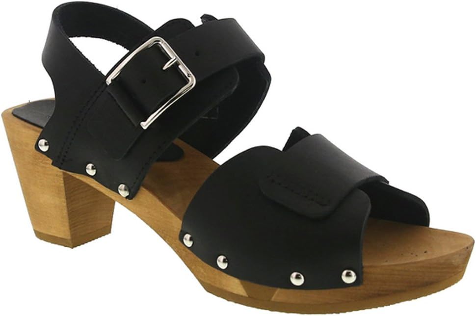 Sanita's Wood - Falak Square Flex Sandal in Full Grain Leather
