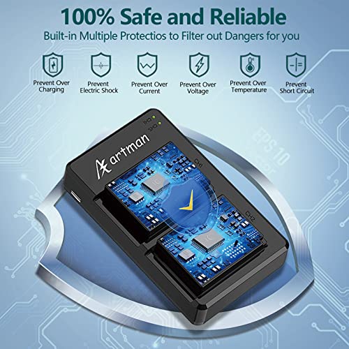 Artman LPE10 Battery and USB Dual Battery Charger for Canon EOS Rebel