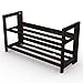 Stony Edge 2 Tier Stackable Wooden Shoe Rack for Closet, Compact Shoe Organizer for Entryway and Hallway, Small & Foldable, No assembly Shoe Shelves