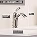 Delta Faucet Haywood Single Hole Bathroom Faucet Brushed Nickel, Single Handle Bathroom Faucet, Diamond Seal Technology, Drain Assembly, Stainless 15999-SS-DST