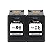 Valuetoner Remanufactured Ink Cartridge Replacement 4 Pack for HP 98 & 95 CB327FN (2 Black,2 Tri-Color) for HP Officejet H470,150,6310,100,6300,PhotoSmart 8050,8049,4180,4150,Deskjet 5940 Printer