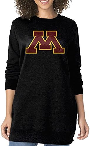 AOA Cool University Of Minnesota Women's Round Collar Long Hoodie M Black
