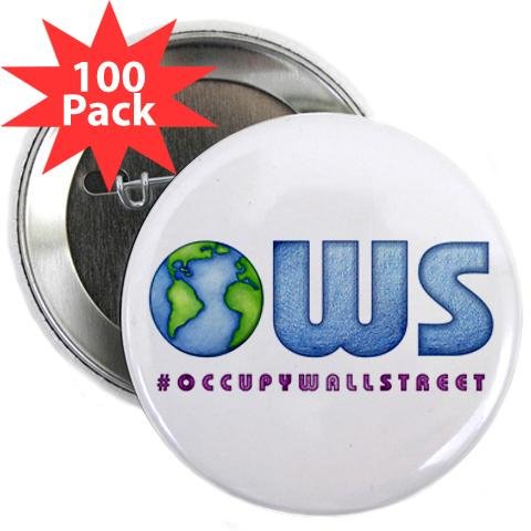 Hashtag Occupy Wall Street Global OWS WE ARE THE 99% 2.25 inch Pinback Button 100-PACK