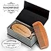 Beard Comb and Brush Grooming Set for Men - Home & Travel Grooming Kit Natural Handmade Boar Bristle Brush & Wooden Comb That Adds Shine & Health to Moustache, Goatee, Dry or Wet Hair By Magnifeko