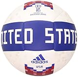 adidas World Cup Soccer Official Licensed Product USA Ball, Size 5, White/Collegiate Green/Red