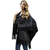 Metallic Knit Shawl Wrap