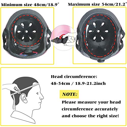 Lucky-M Kids Beschermende Gear Set Jongens Meisjes Verstelbare Maat Helm met Knie Pads Elleboog Pads Polsbeschermers… - Image 5