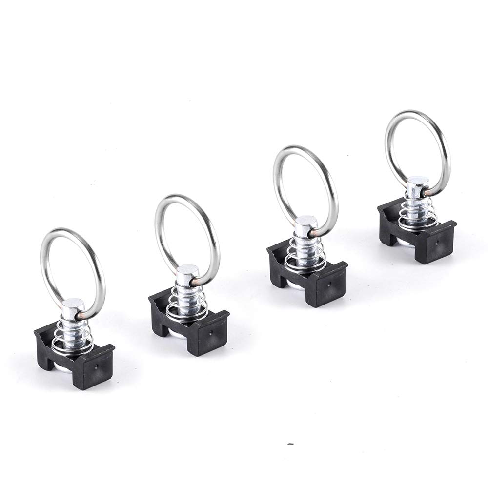 Oldbones Single Stud Fitting Tie Down Anchor Quick Release Ring Spring Bolt L Track Fitting Airline Track (10Packs)