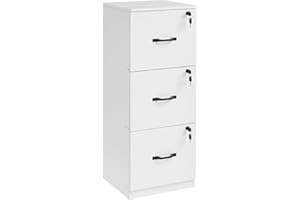 VASAGLE 3 Drawers File Cabinet with Lock, Printer Stand, Office Filing Cabinet Organizer, for A4 and Letter Size Documents, C