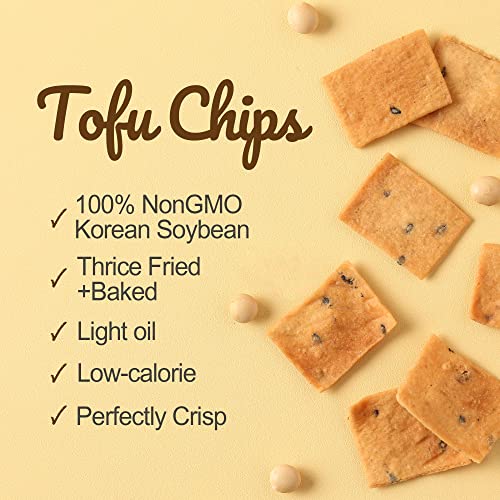 Savory Tofu Soy Chips [ Korean Snacks ] Baked Soy Snack Crisp Packs