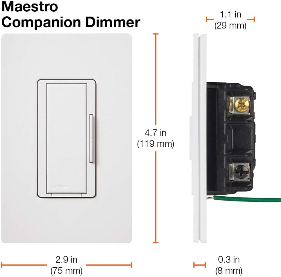 Lutron Maestro LED+ Digital Dimmer Kit for Dimmable LED, Halogen and Incandesent Bulbs | 150-Watt, Multi-Location | MACL-153M-RHW-WH | White - Wall Dimmer Switches - 