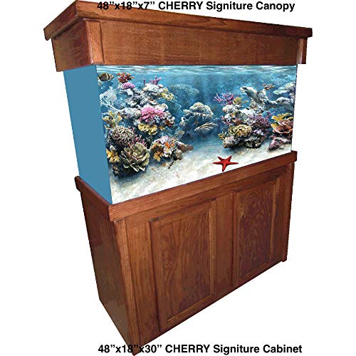 Oak Signature 48″X18″ Espresso 30″ Tall Aquarium Stand fits75/90 Gal & Oak Signature 48″X18″ Espresso 7″ Tall Canopy fits75/90 Gal & Glass Tank Aquarium 90 Gal is Included