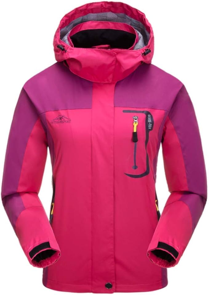Veste Imperméable Femme ACCNUO - Coupe-vent, 8000mm, Respirante, Légère Avec Sac De Rangement, Pour Randonnée, Vélo