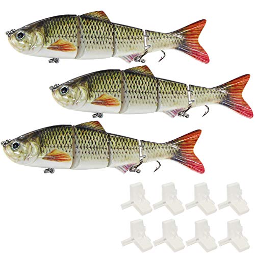 Angeln Mehrteiliger Wobbler Jerkbait mit 2 Drillingshaken 25cm Köder für Hecht Barsch Forelle