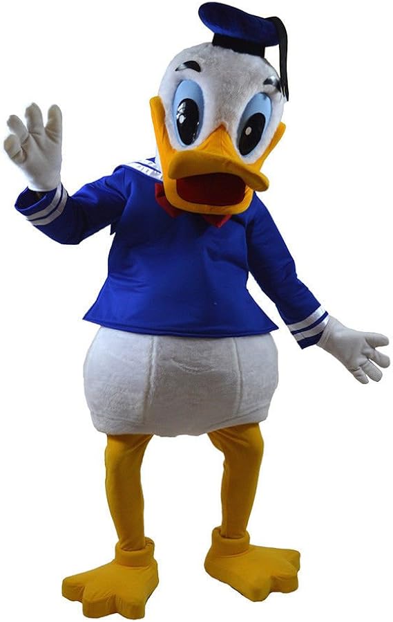 Costumes, Reenactment, Theatre Adults cosplay Donald Duck Mascot