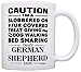 ThisWear Dog Lover Gifts for Women Crazy German Shepherd Lady Dog Mom Gift 11oz Ceramic Coffee Mug with Handle