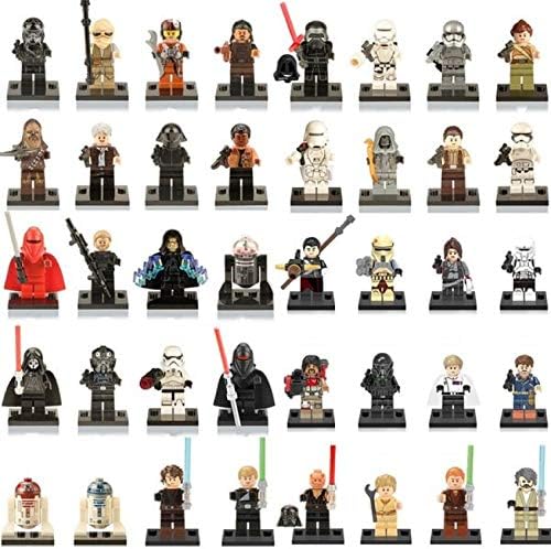 rima starwars minifigures set of 40 custom minifigures,kylo ren,darth vader,chewbacca,storm troopers,r2d2 etc