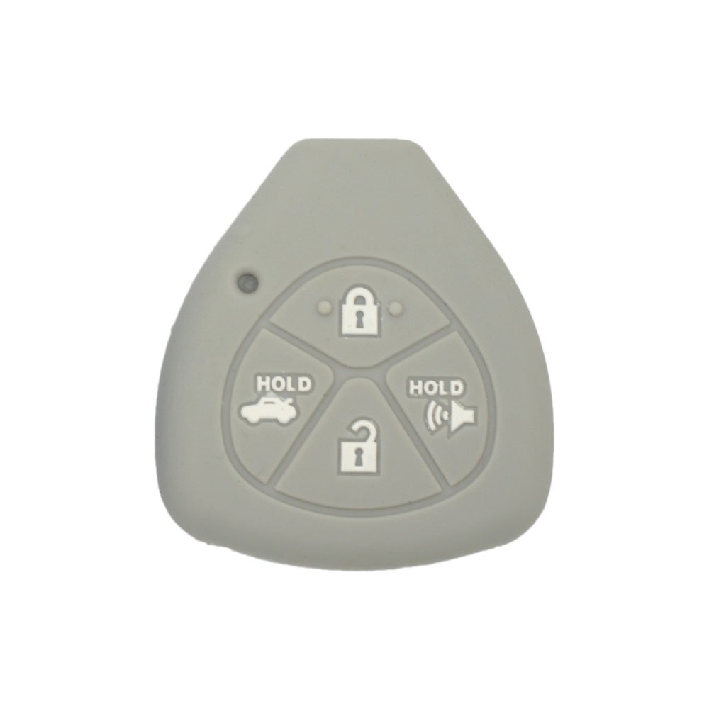 BROVACS Silicone Cover Protector Case Holder Skin Jacket Compatible with TOYOTA 4 Button Remote Key Fob CV2416 Grey — image 1